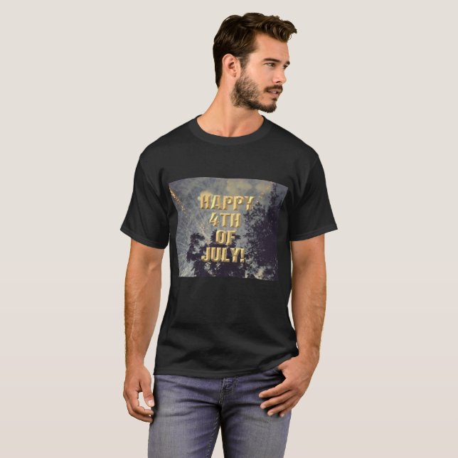 Fuegos artificiales 19 4 de julio hombres camisa n (Anverso completo)