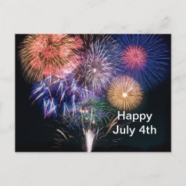 Fuegos artificiales 2 de julio 4 postal