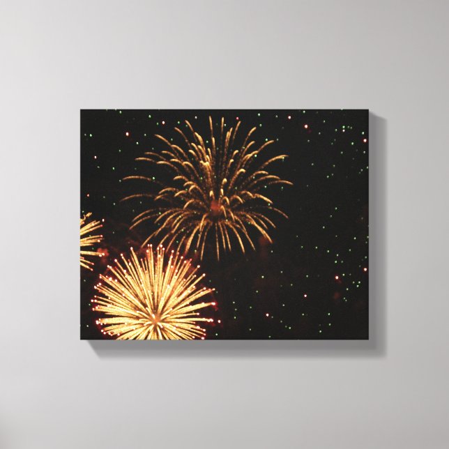 Fuegos artificiales/ajuste de lienzo (Anverso)