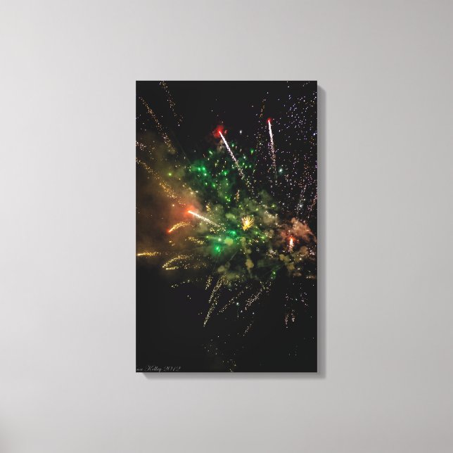 Fuegos Artificiales Apilados Lienzo Envuelto (Anverso)