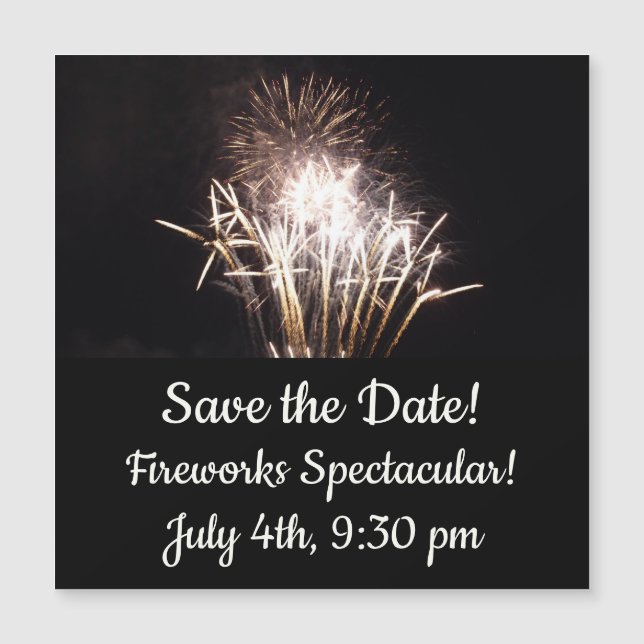 Fuegos artificiales blancos y dorados en celebraci (Anverso)