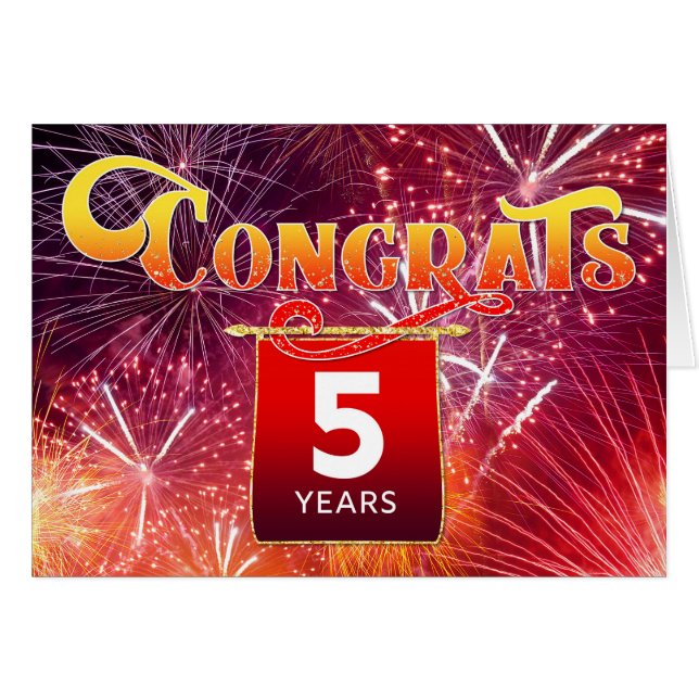 Fuegos artificiales de celebración del 5 años de a (Anverso (Horizontal))