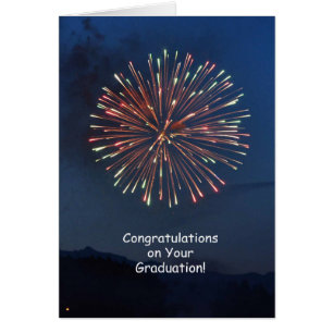 Fuegos artificiales de graduación