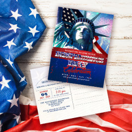 Fuegos Artificiales De Libertad Invitación Del Par