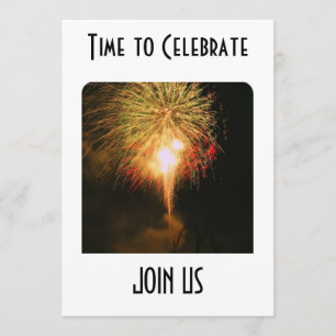 FUEGOS ARTIFICIALES E INVITACIÓN DIVERTIDA EN TODA