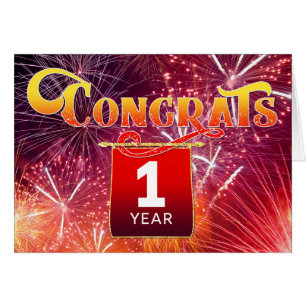 Fuegos artificiales para la celebración del 1 año