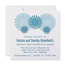 Fuegos artificiales retro invitación a la víspera 