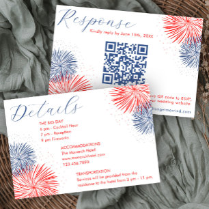 Fuegos Artificiales & Tarjetas de RSVP y Detalles