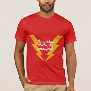 Fuente de electricidad Graciosa Camisetas Flash Th