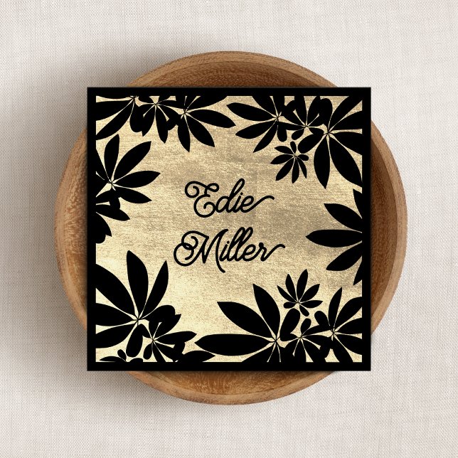 Fuente de escritura floral moderna de oro y negro (Subido por el creador)