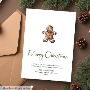 Fuente de escritura terrosa Tarjeta de Navidad con