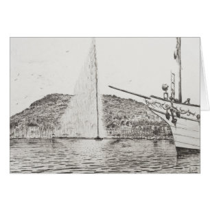 Fuente de Ginebra y arco del barco de placer 2011