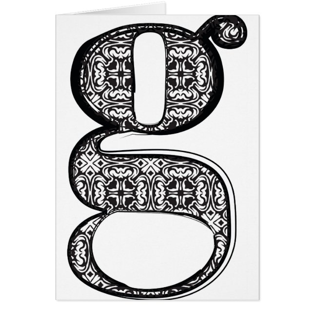 Fuente de la moda, letra g (Frente)