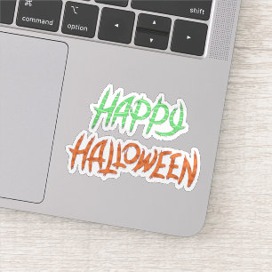 Fuente de pegatina de Halloween feliz