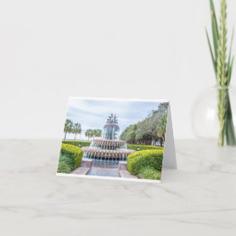 Fuente de piña - Tarjeta plegada en blanco