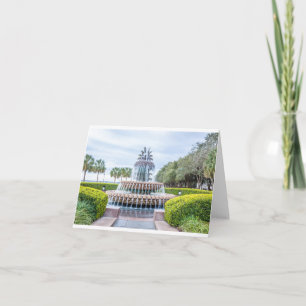 Fuente de piña - Tarjeta plegada en blanco