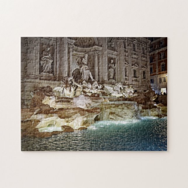 Fuente del Trevi - rompecabezas de Roma, Italia (Horizontal)