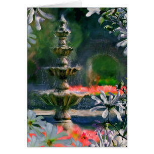 fuente en las flores