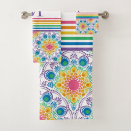 Fuente floral arcoiris monogramada Escala Art Déco