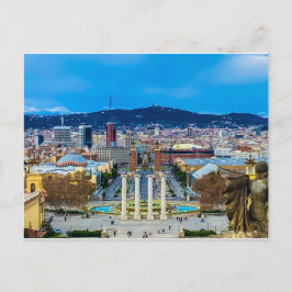 Fuente Montjuic, postal de Barcelona