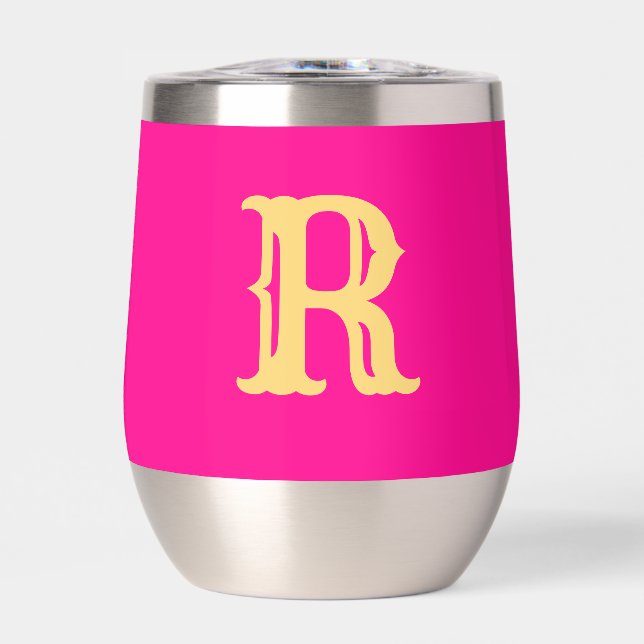 Fuente retro monocroma rosa caliente (Frente)