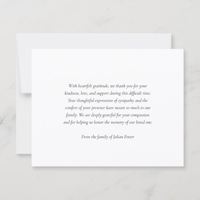 Fuente Serif Simple Agradecimiento Funeral (Anverso)