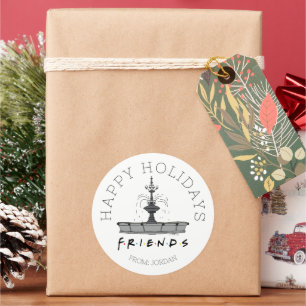 Fuentede FRIENDS™   Etiqueta de regalo de Navidad