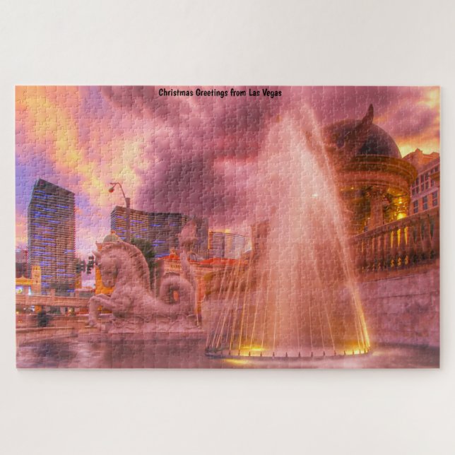 Fuentes de agua en el rompecabezas de Las Vegas (Horizontal)