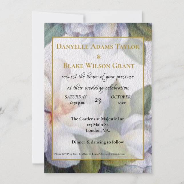 Fuentes de oro, Invitación a la boda de Marfil Mag (Anverso)