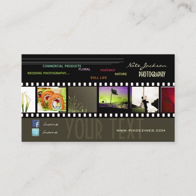 Fuentes de plantillas de fotos de tarjetas de pres (Anverso)