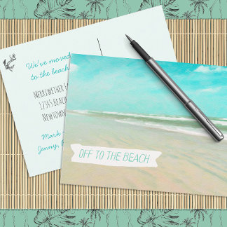 ¡Fuera a la playa! Cambio de las postales de la di