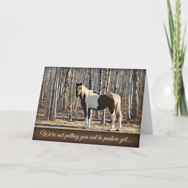 Fuera al Pasto - Tarjeta de Cumpleaños (Anverso)