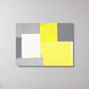 "Fuera de arte abstracto gris y amarillo del paso"
