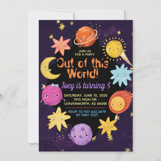 Fuera de esta invitación al espacio ultraterrestre (Anverso)