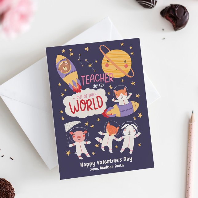Fuera de esta tarjeta de El día de San Valentín de (Teacher Valentine's Day Card)