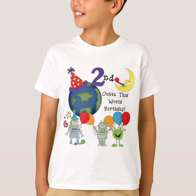 Fuera de este mundo camisetas de cumpleaños (Anverso)