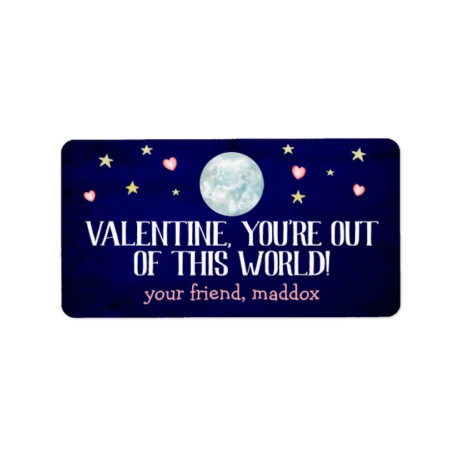 Fuera de este mundo Pegatina de San Valentín (Frente)