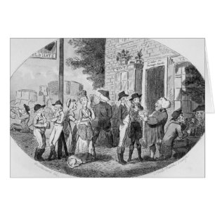 Fuera de la taberna vieja de los gorras