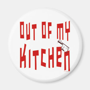 Fuera de mi cocina, divertido imán de decir