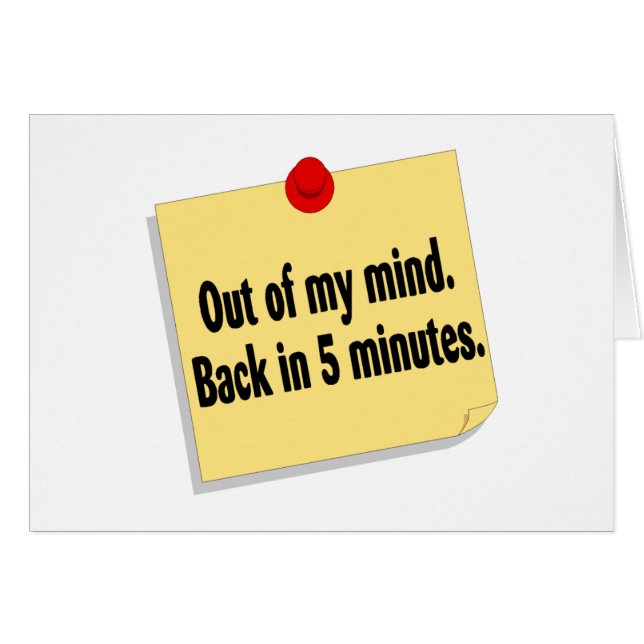 Fuera de mi parte posterior de la mente en 5 (Anverso (Horizontal))