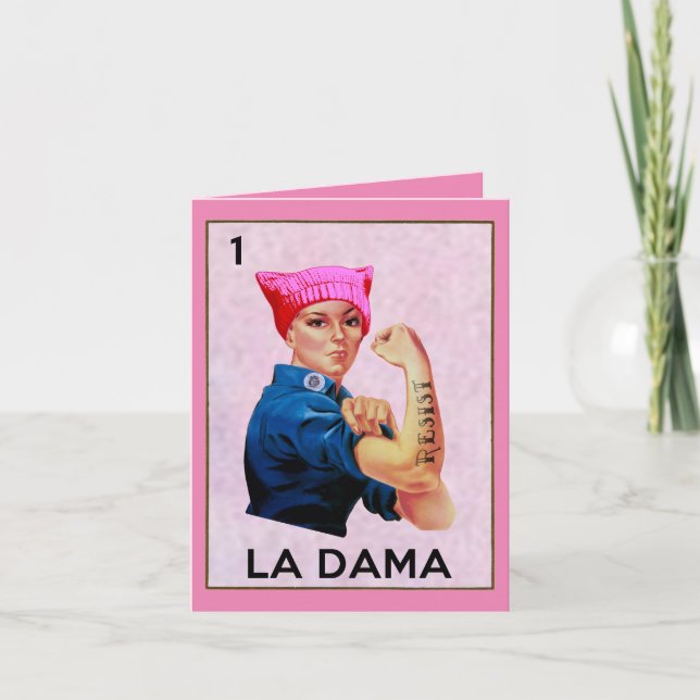 Fuera de Rosie el Riveter La Dama Loteria (Anverso)