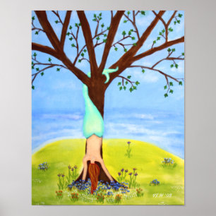 "Fuera del agua" de la sirena impresión del