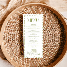 Fuera del mercado Menú de ducha de novia, Brunch d