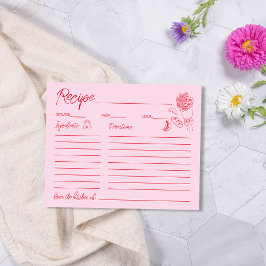 Fuera del mercado Tarjeta de Receta de Ducha Rojo