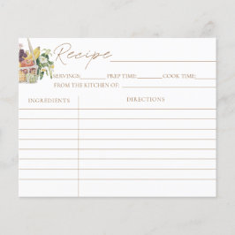 Fuera del mercado Tarjetas de Receta de Ducha de N