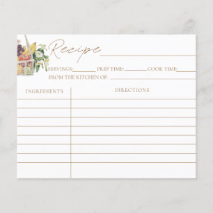 Fuera del mercado Tarjetas de Receta de Ducha de N