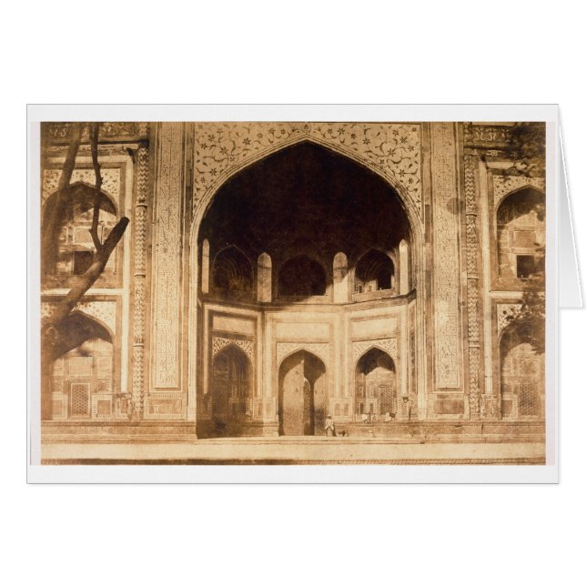 Fuera del Taj Mahal, probablemente ilustrado en 'P (Anverso (Horizontal))