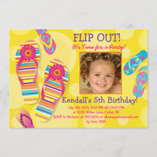 ¡Fuera!  Invitación de fiesta de volteado