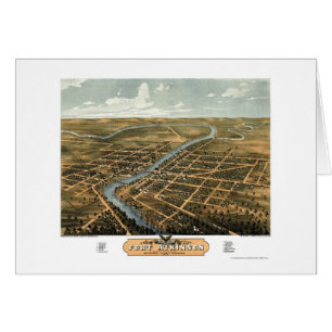 Fuerte Atkinson, mapa panorámico de los WI - 1870