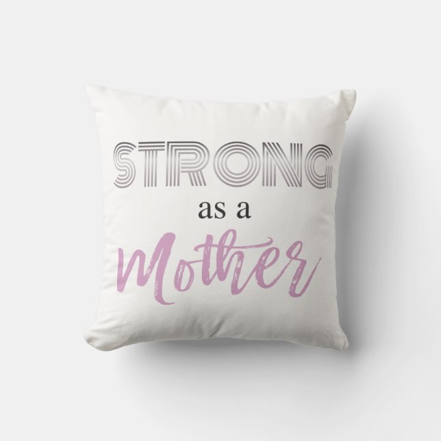 Fuerte como almohada de regalo del Día de la Madre (Anverso)